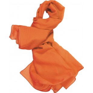 Pañuelo 100% poliéster tipo seda,tamaño 90 x90 cms, naranja